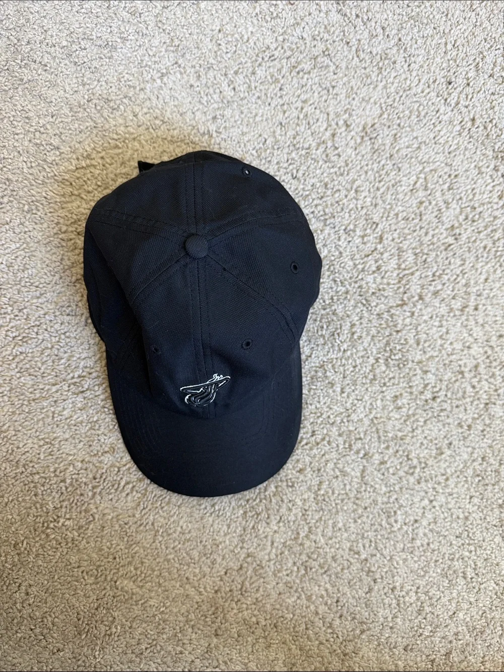 NBA Black Miami Heat Embroidered Logo Cap